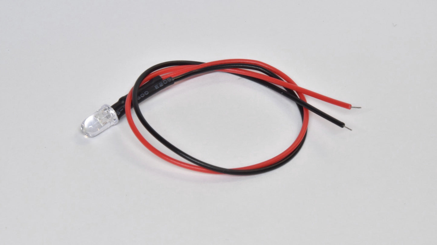 5mm - Cool White LED - 12VDC