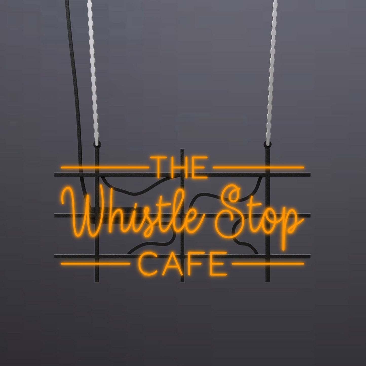 #A100 - "The Whistle Stop Cafe" Neon Sign