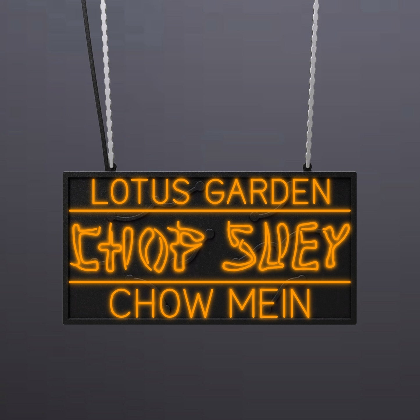 #A206 - "Lotus Garden - Chop Suey - Chow Mein" Neon Sign