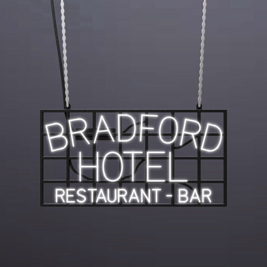 #A403 - "Bradford Hotel - Restaurant - Bar" Neon Sign