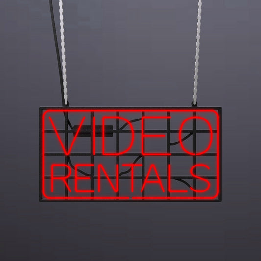 #A412 - "Video Rentals" Neon Sign