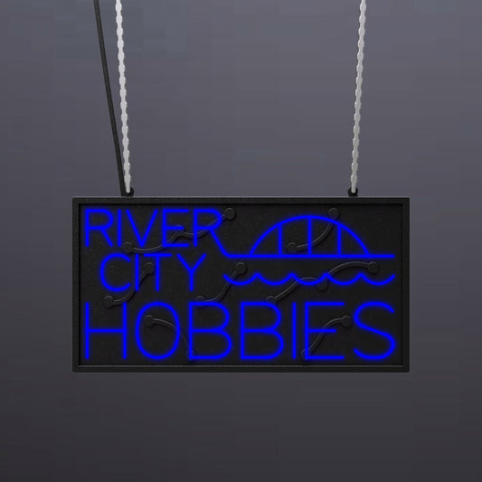 #A500 - "River City Hobbies" Neon Sign