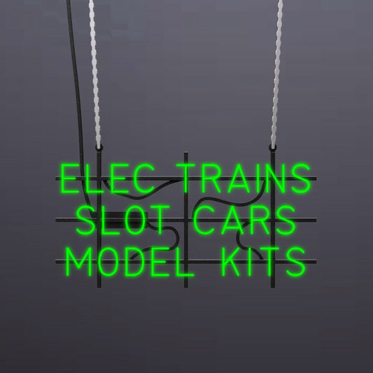 #A501 - "Elec Trains - Slot Cars - Model Kits" Neon Sign