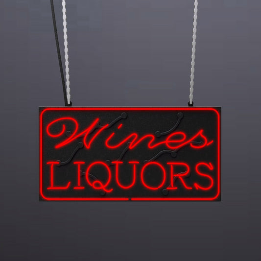 #A606 - "Wines - Liquors" Neon Sign