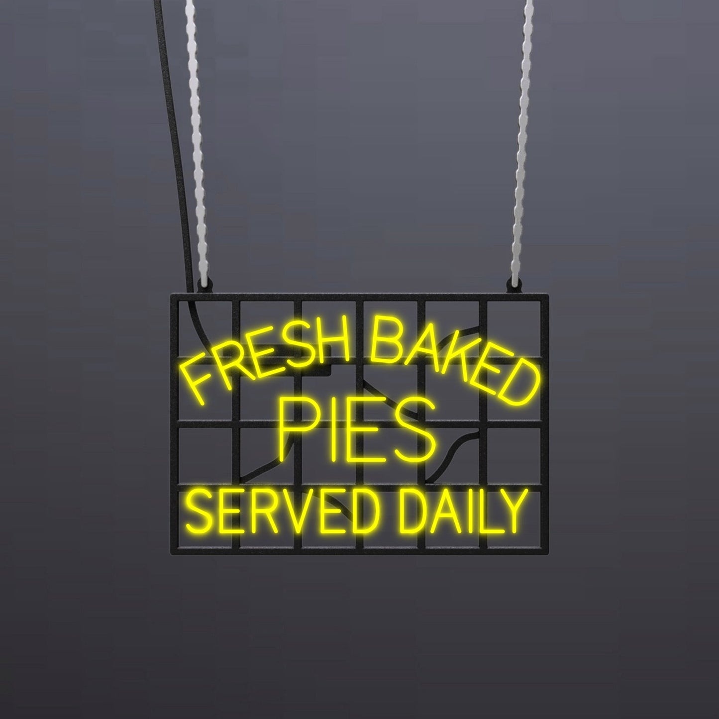 #B000 - "Fresh Baked Pies Served Daily" Neon Sign