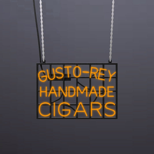 #B003 - "Gusto-Rey Handmade Cigars" Neon Sign