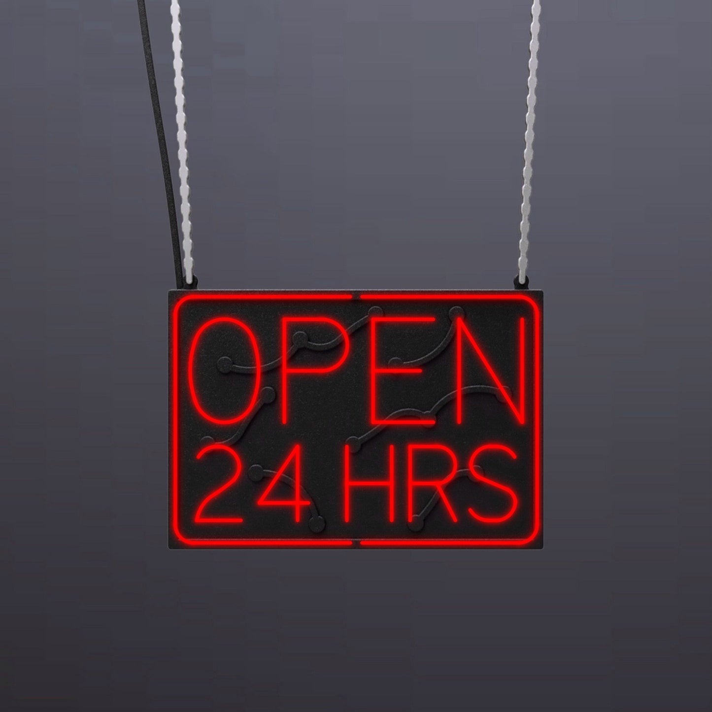 #B005 - "Open 24 Hrs." Neon Sign