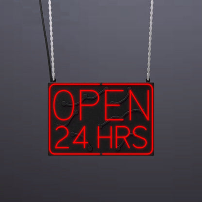 #B005 - "Open 24 Hrs." Neon Sign