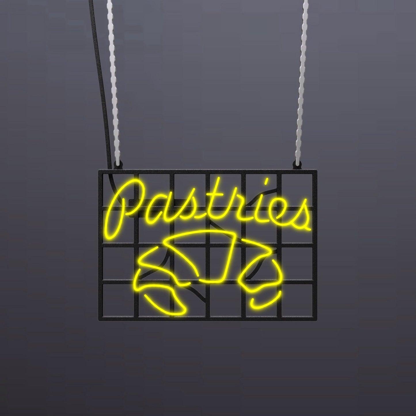 #B006 - "Pastries w/ Croissant" Neon Sign