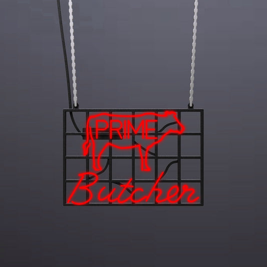 #B007 - "Prime Butcher" Neon Sign