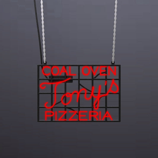 #B204 - "Tony's Coal Oven Pizzeria" Neon Sign