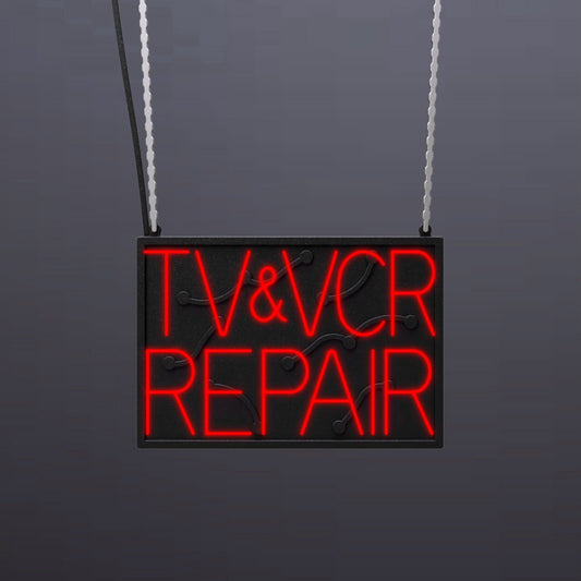 #B306 - "TV & VCR Repair" Neon Sign