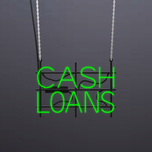 #B600 - "Cash Loans" Neon Sign